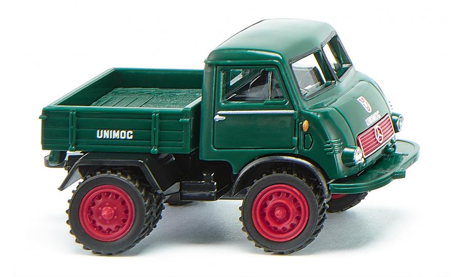 Unimog U 401 mit Doppelbereifung - moosgrün