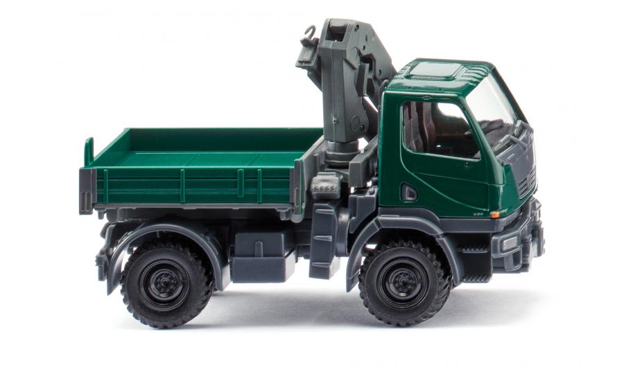 Unimog U 20 mit Ladekran - moosgrün