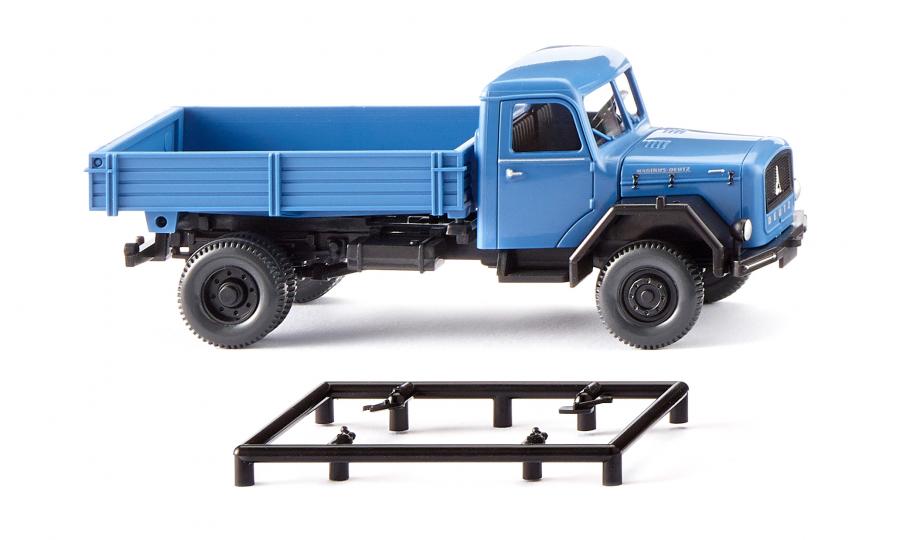 Flatbed tipper (Magirus) - brilliant blue