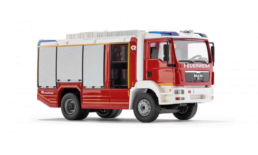 Feuerwehr -  AT (MAN TGM)  Rosenbauer - Heckrollo silber