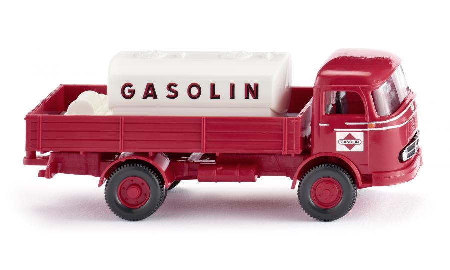 Flatbed lorry / mountable tank (MB LP 321) "Gasolin"