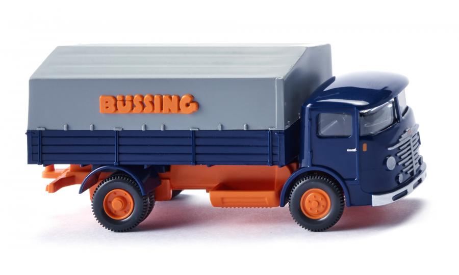 Pritschen-Lkw (Büssing 4500) - blau/orange