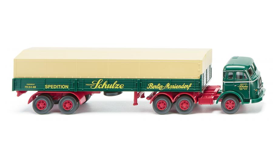 Flatbed tractor trailer (Henschel HS 165 T)