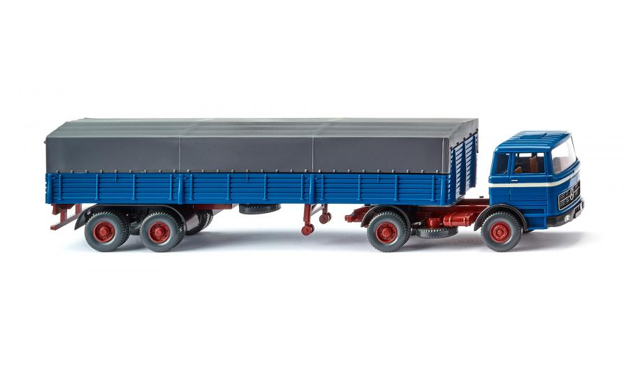 Flatbed truck (MB) - azure blue