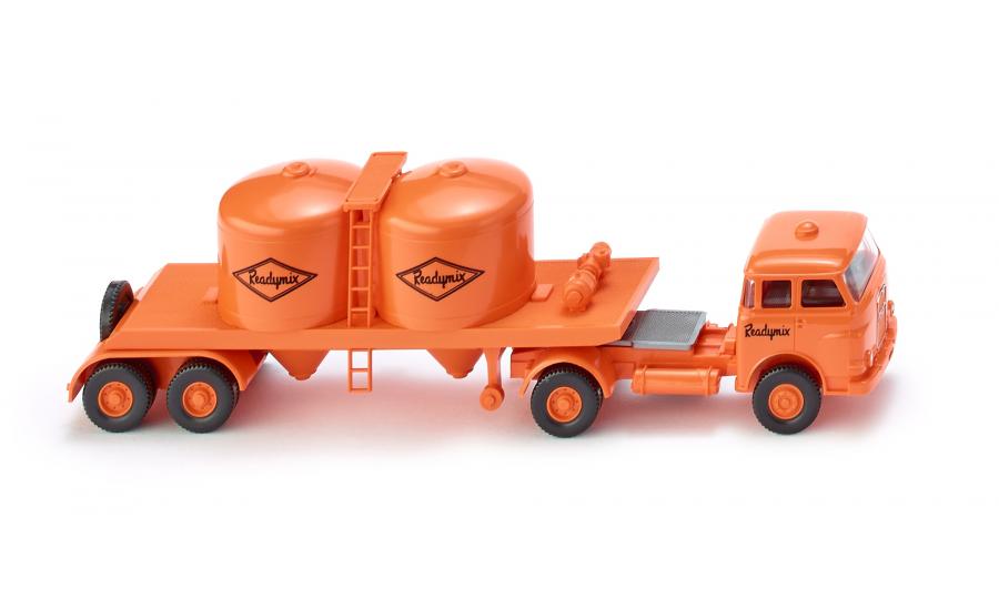 Chemical trailer truck (MAN Pausbacke) "Readymix"