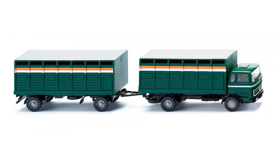 Cattle trailer truck (MB) - mossgreen