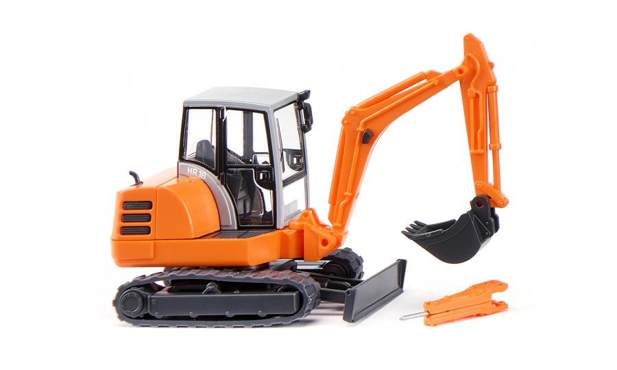 Mini excavator HR 18 – municipal orange