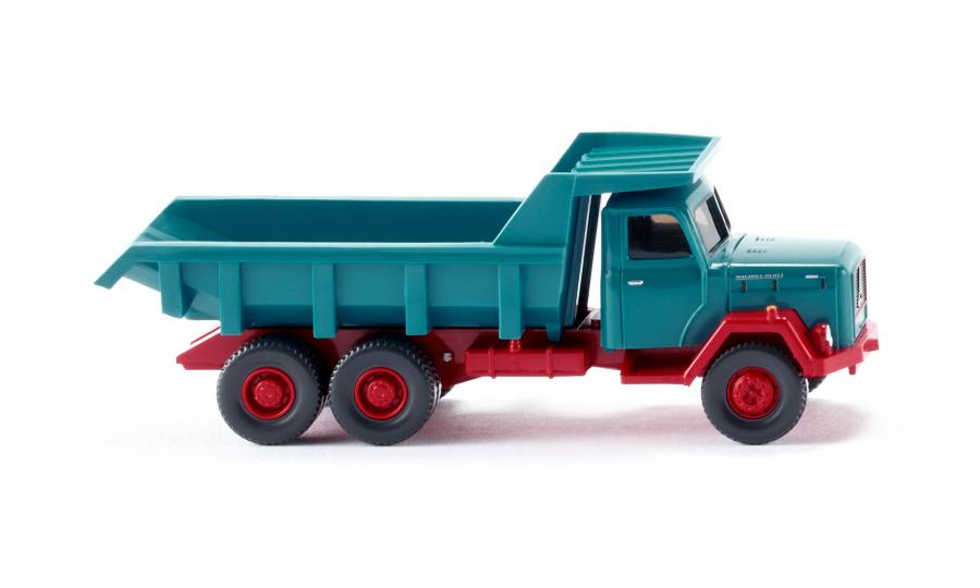 Muldenkipper (Magirus Saturn) - wasserblau/rot