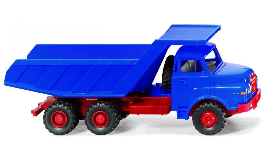Muldenkipper (MAN 26.281) - signalblau/rot