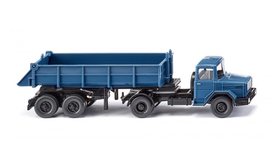 Rear tipper semi-truck (Magirus Deutz) - blue