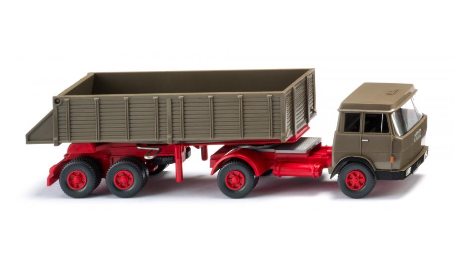 Rear tipper semi-truck (Hanomag Henschel) - greybeige