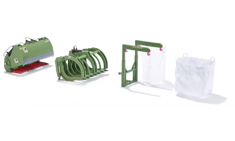 Front loader attachments set B: Bressel & Lade green