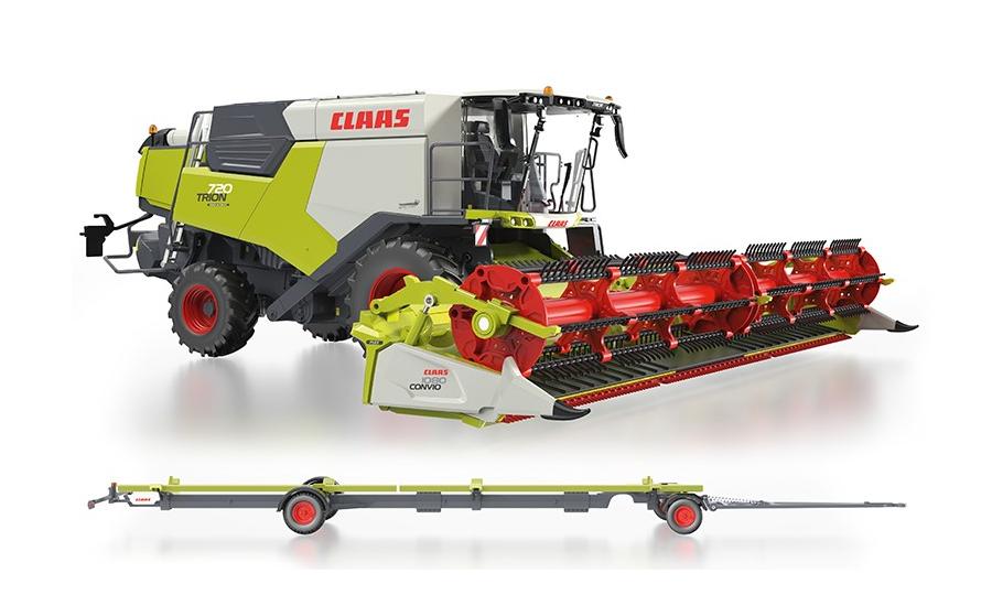 Claas Trion 720 Montana Convio 1080 u. Transportwagen