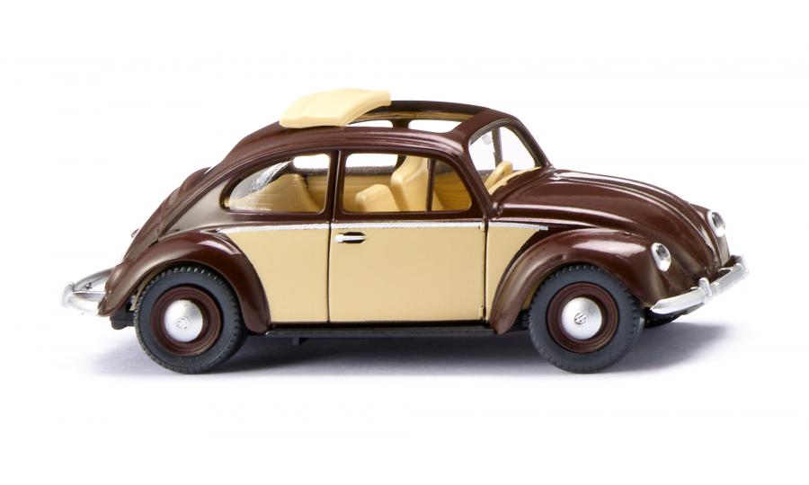 VW Beetle 1200 with folding roof - chocolate brown - ivory