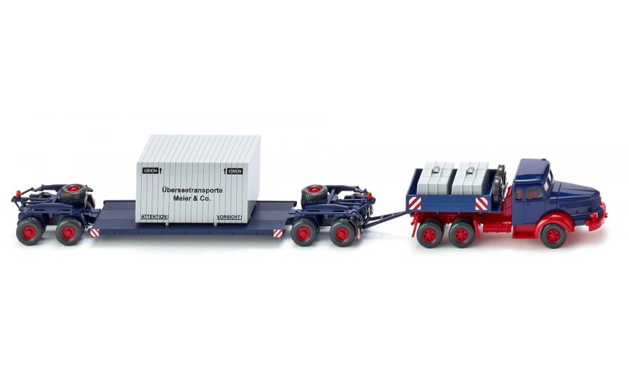 Scheuerle flatbed low loader 4 axles Krupp Titan