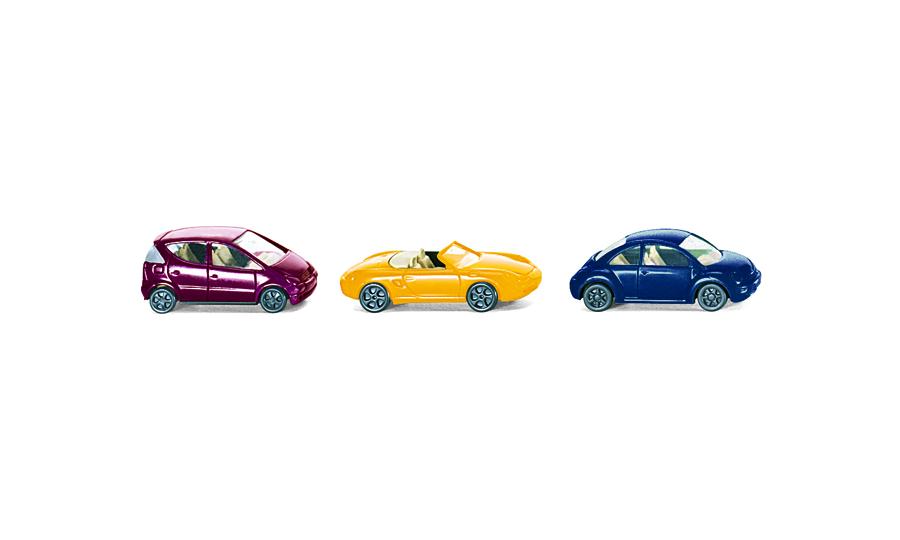 3 cars assorted - MB A160 New Beetle, Porsche Boxster