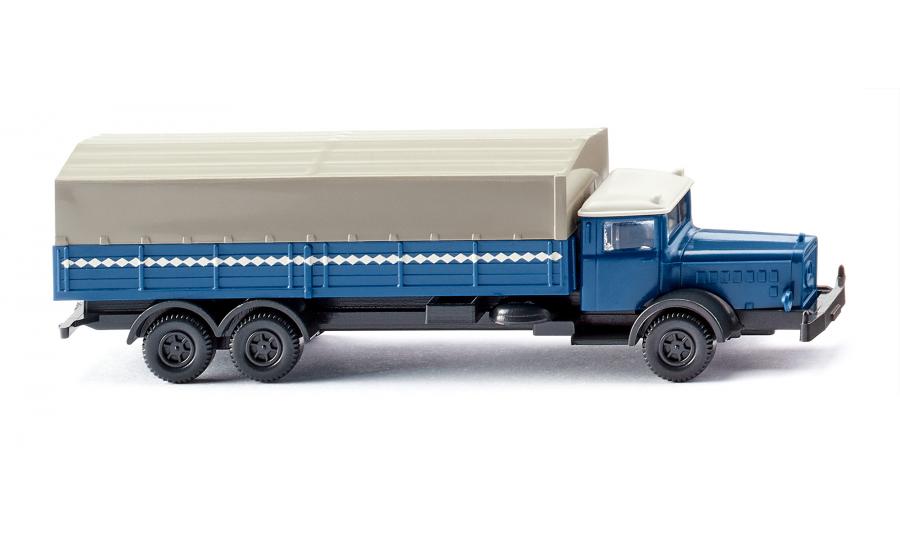 Flatbed truck (MB L 10000) - azure blue