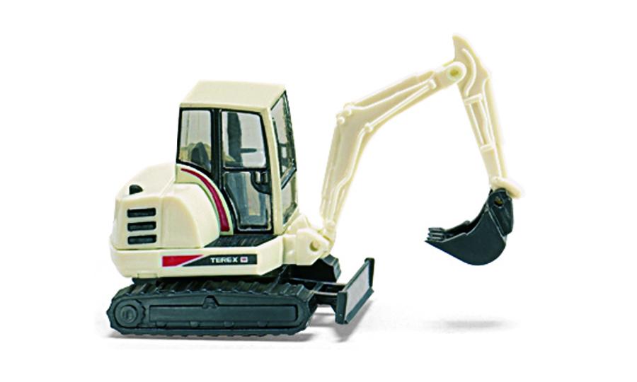 mini excavator pearl white