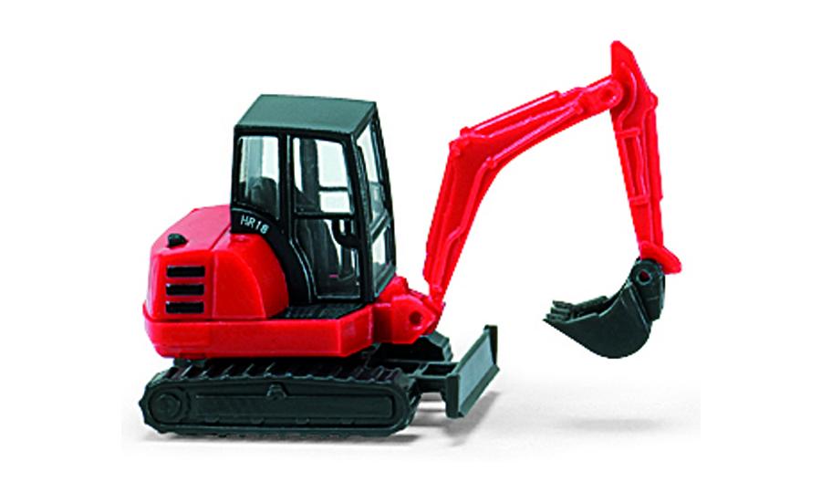 mini excavator HR 18 red N scale