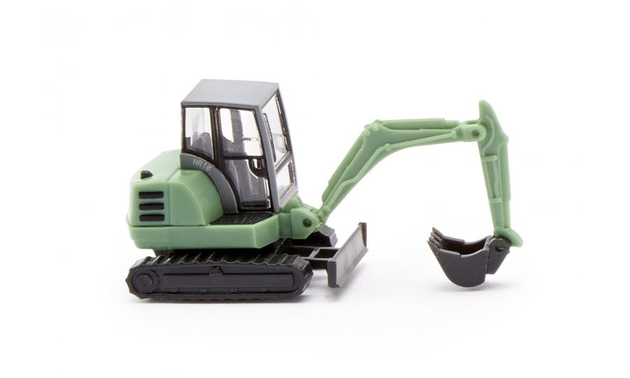 Mini-excavator HR18 with shovel - light green