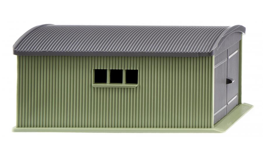 Corrug. sheet metal garage resedagreen / slate grey