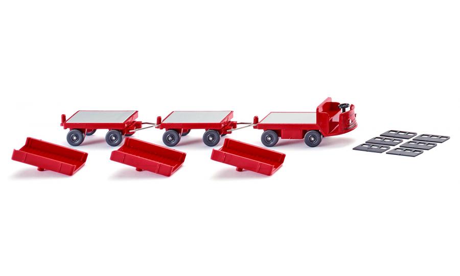 Electric cart with trailers (Still) - red