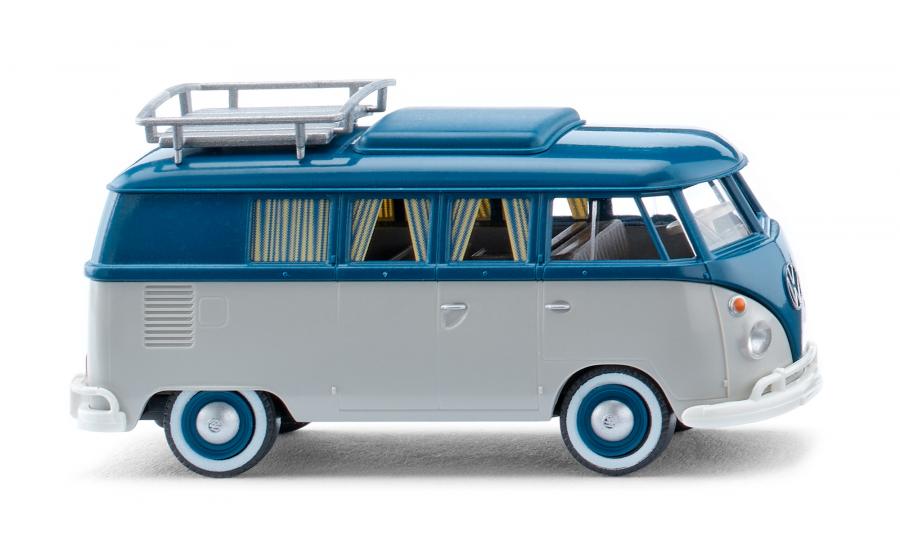 VW T1 Campingbus - achatgrau/grünblau